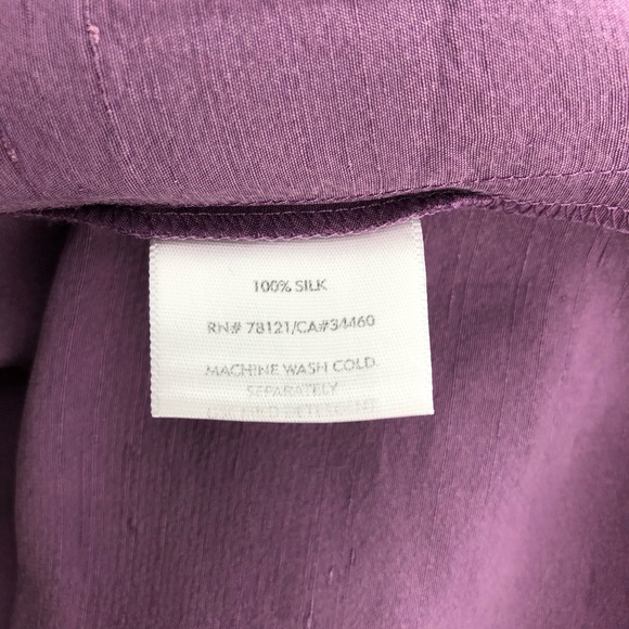 Eileen Fisher Lavender Purple 2 Piece 100% Silk Skirt Set - Picture 13 of 15